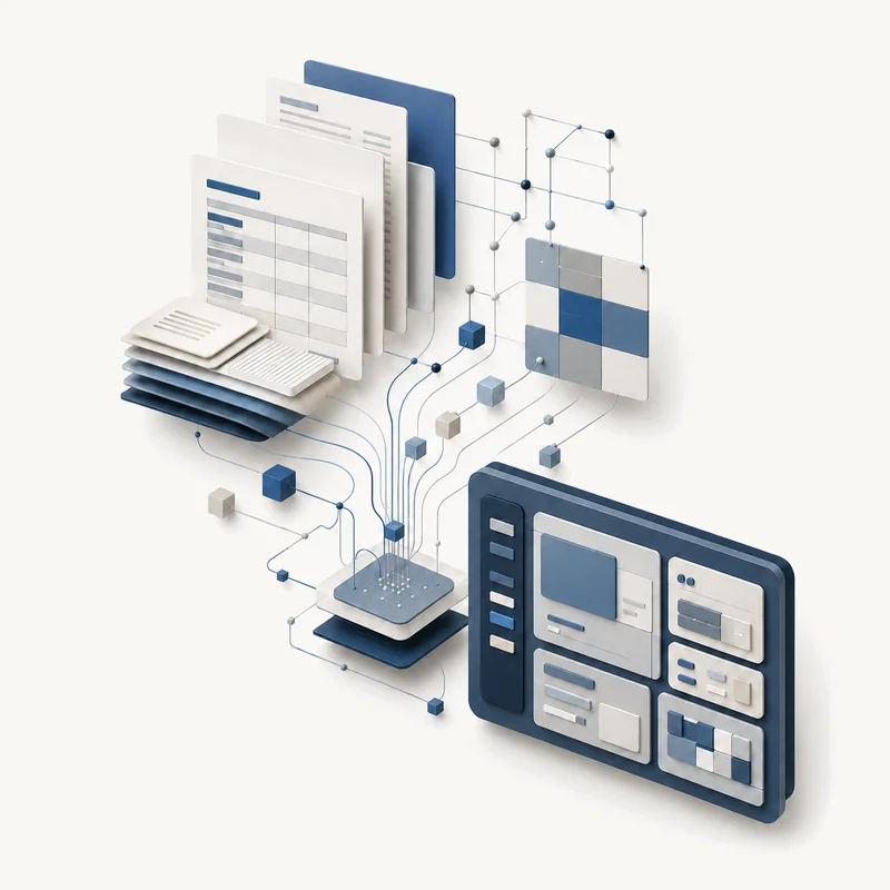 Ilustración de digitalización de documentos y datos de comercio exterior